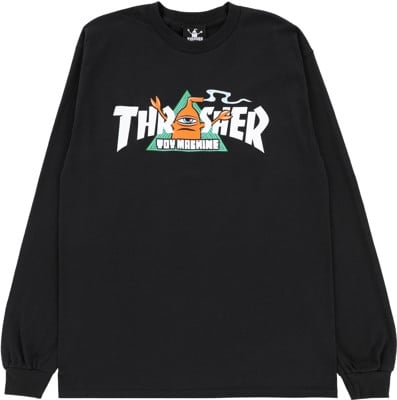 Thrasher Toy Machine Vortex L/S T-Shirt - black - view large