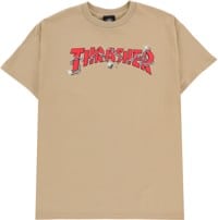 Thrasher Chains By Daniel Shepard T-Shirt - tan