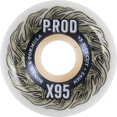 Bones P-Rod Pro X-Formula V5 Sidecut Skateboard Wheels - white (95a) - view large