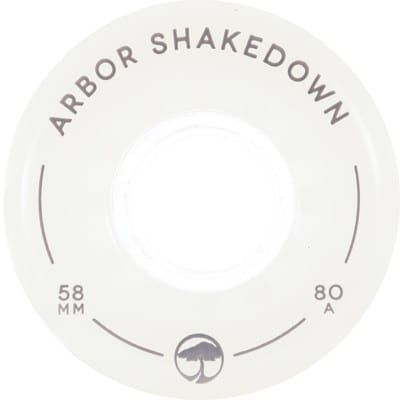 Arbor Shakedown Crosscut Formula Cruiser Skateboard Wheels - white (80a) - view large