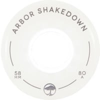 Arbor Shakedown Crosscut Formula Cruiser Skateboard Wheels - white (80a)