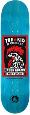 Black Label Adams El Pollo Diablo 8.5 Skateboard Deck - teal - view large