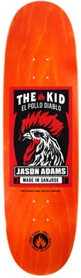 Black Label Adams El Pollo Diablo 9.0 Custom Egg Skateboard Deck - orange - view large