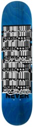 Black Label Shredded Barcode 8.25 Skateboard Deck - blue