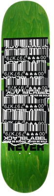 Black Label Shredded Barcode 8.25 Skateboard Deck - green - view large