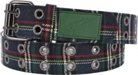 Loosey Plaid Grommet Belt - plaid