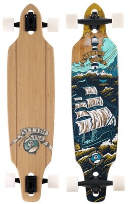 Sector 9 Mini Lookout Voyage 37.5 Complete Longboard - black trucks / white wheels - view large