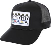 Fucking Awesome Spike Repeat Trucker Hat - black