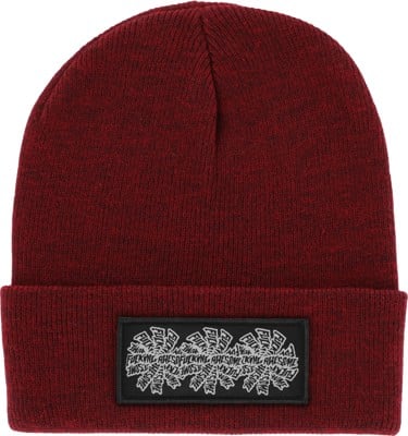 Fucking Awesome 3 Spiral Edge Stitch Beanie - burgundy heather - view large