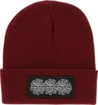 Fucking Awesome 3 Spiral Edge Stitch Beanie - burgundy heather