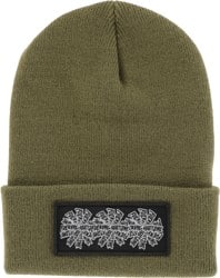 Fucking Awesome 3 Spiral Edge Stitch Beanie - winter moss