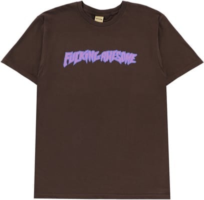 Fucking Awesome 2025 Stamp Logo T-Shirt - brown - view large