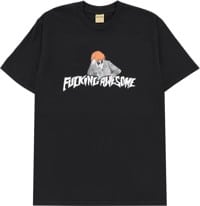 Fucking Awesome Aidan Painting Stamp Logo T-Shirt - black