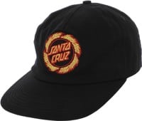 Santa Cruz Flame Ringed Dot Snapback Hat - black