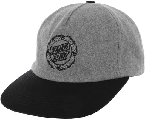 Santa Cruz Flame Ringed Dot Snapback Hat - black/grey - view large