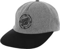 Santa Cruz Flame Ringed Dot Snapback Hat - black/grey