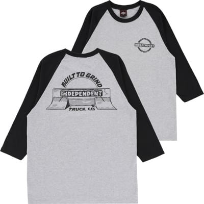 Independent Bar-Rier 3/4 Sleeve T-Shirt - sport grey/black - view large