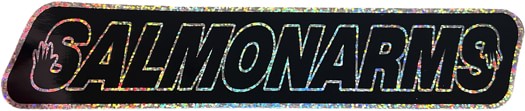 Salmon Arms Bumper Sticker - sparkle foil - view large