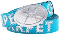 Carpet Leather Belt - carolina blue