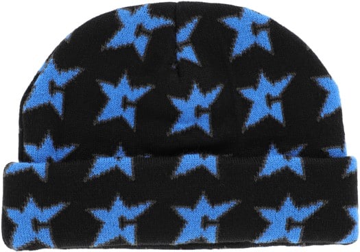 Carpet C-Star All Over Jacquard Beanie - black/blue - view large