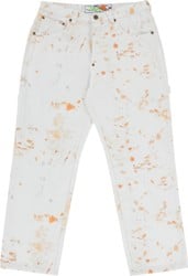 Carpet Rust Emboss Work Jeans - white