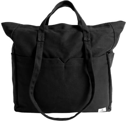 Volcom Women's Schoolyard Canvas Tote Shoulder Bag - new black - view large