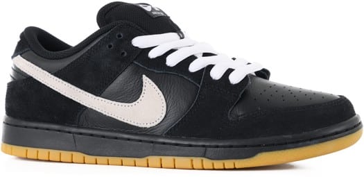 Nike SB Dunk Low Pro SB Skate Shoes - black/white-black-black-gum light brown - view large