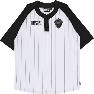 Creature Fiend Work Baseball Jersey - white/black stripe - view large