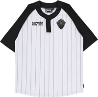 Creature Fiend Work Baseball Jersey - white/black stripe