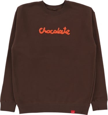 Chocolate Drip Script Crew Sweatshirt - brown - view large