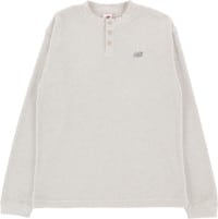 New Balance NB# Waffle Knit Henley L/S T-Shirt - oatmeal heather