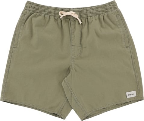 Rhythm Classic Linen Jam Shorts - olive - view large