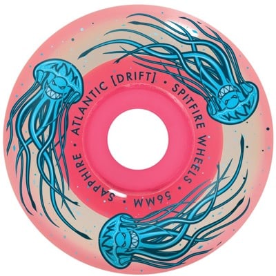 Spitfire Atlantic Drift Sapphires Skateboard Wheels - clear/pink (90d) - view large