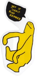 Krooked Get It Strait Sticker - yellow