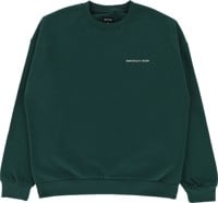 Brixton Embroidered Heavyweight Oversized Crew Sweatshirt - deep emerald