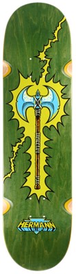 Real Hermann Stene Battle Axe 8.25 Wheel Wells Skateboard Deck - green - view large