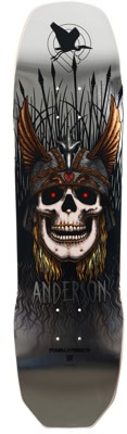 Powell Peralta Andy Anderson Heron Skull 8.45 Skateboard Deck - silver foil - view large