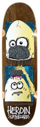 Heroin Brain On Eggs 9.5 Skateboard Deck - brown