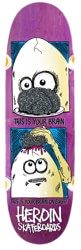 Heroin Brain On Eggs 9.5 Skateboard Deck - purple