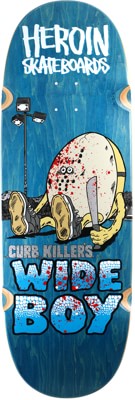 Heroin Curb Killer Wide Boy 10.75 Skateboard Deck - blue - view large