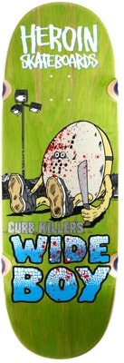 Heroin Curb Killer Wide Boy 10.75 Skateboard Deck - green - view large