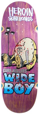 Heroin Curb Killer Wide Boy 10.75 Skateboard Deck - purple - view large