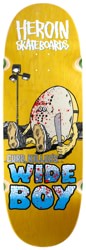 Heroin Curb Killer Wide Boy 10.75 Skateboard Deck - yellow