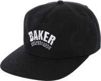 Baker Arch Snapback Hat - black