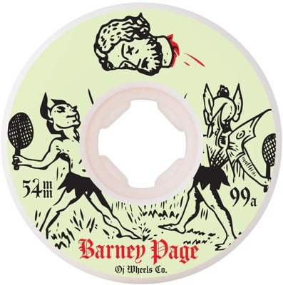 OJ Barney Page Pro Original Hardline Skateboard Wheels - white (99a) - view large