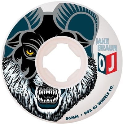 OJ Braun Pro Elite Hardline Skateboard Wheels - white (99a) - view large