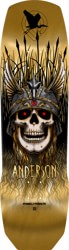 Powell Peralta Andy Anderson Heron Skull 9.13 Skateboard Deck - gold foil