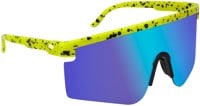 Glassy Mojave Polarized - lime/blue mirror polarized lens