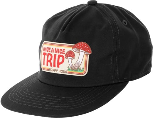 Happy Hour Have A Nice Trip Snapback Hat - cream/black - view large