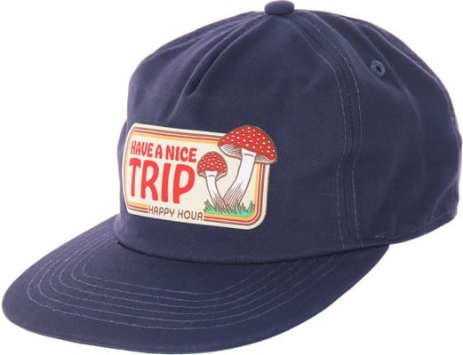 Happy Hour Have A Nice Trip Snapback Hat - cream/navy - view large